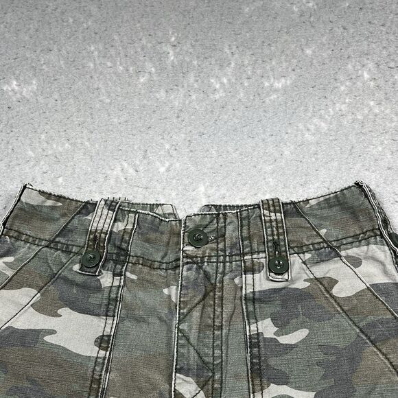 Free People High Rise Camo Shorts Size 0 In M Military Camo Pockets - Picture 2 of 13